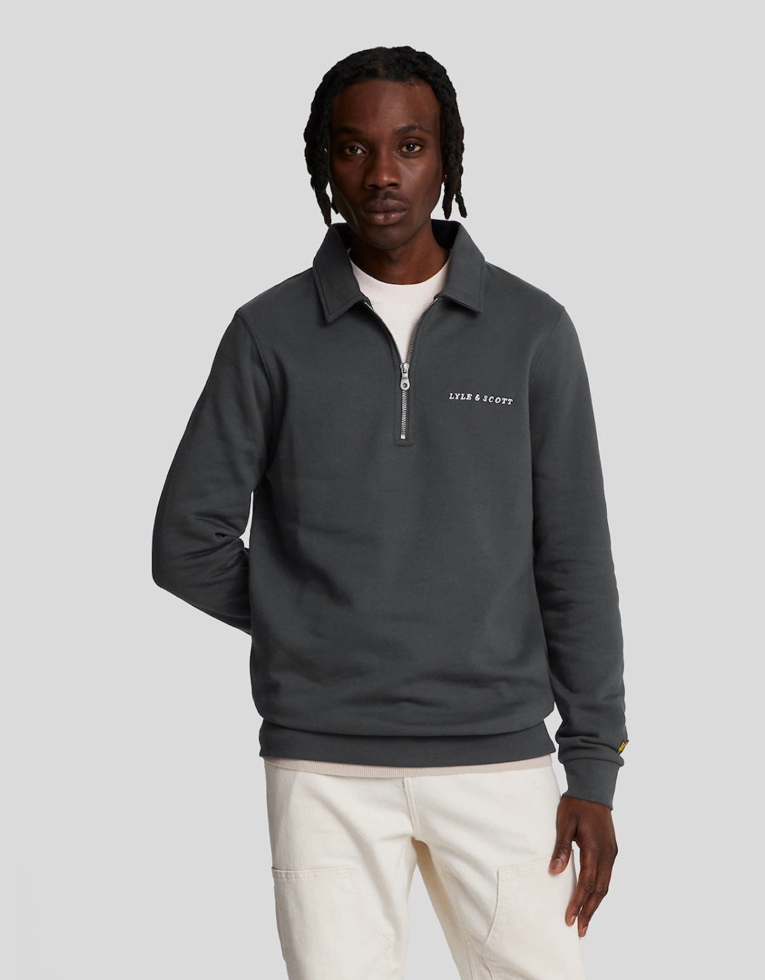 Embroidered Collared 1/4 Zip Jumper, 6 of 5