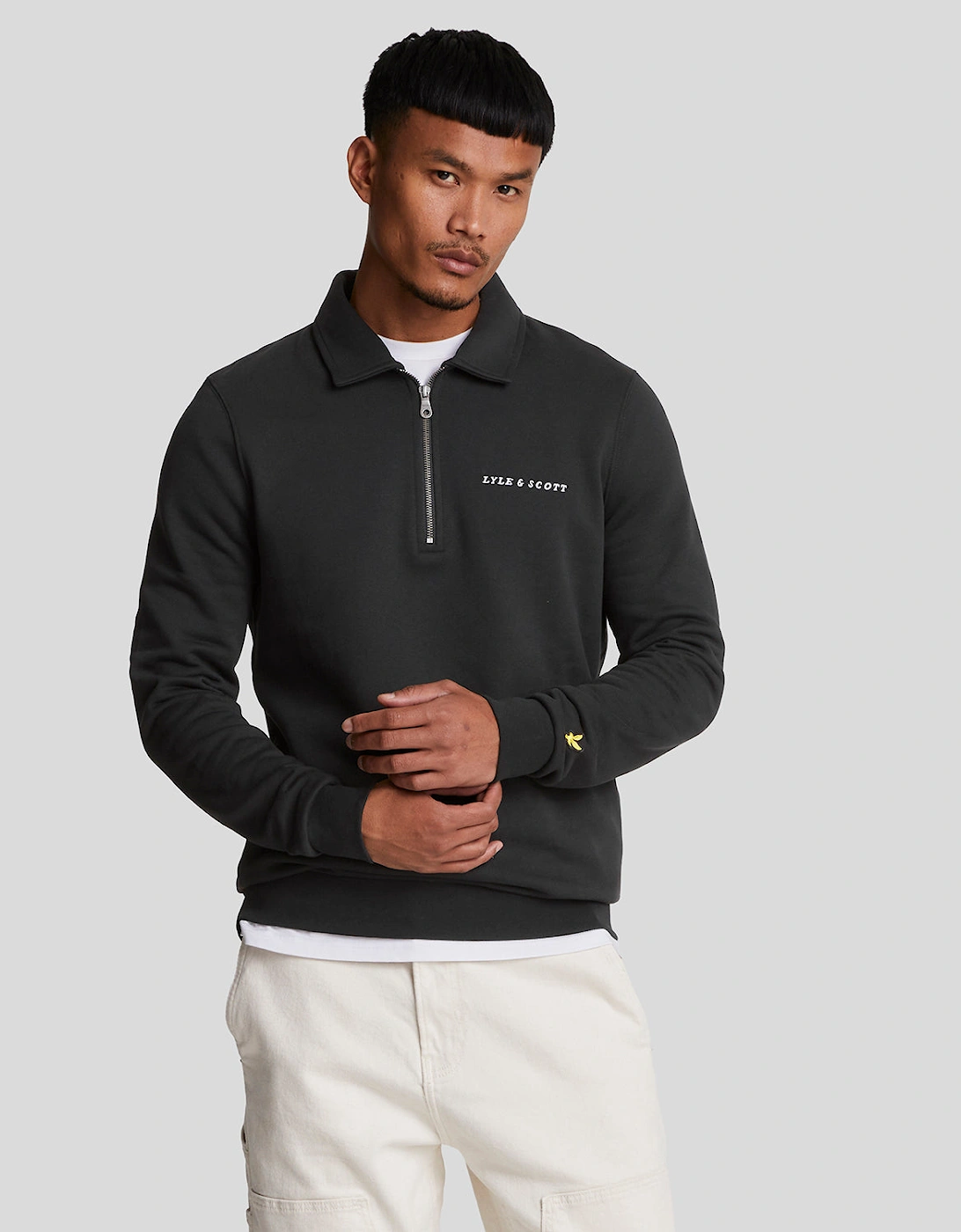 Embroidered Collared 1/4 Zip Jumper, 6 of 5