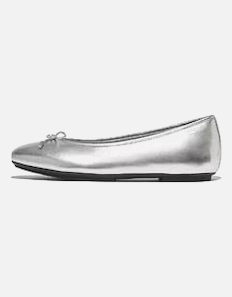 Ballerina/Mary Jane in Silver Leather