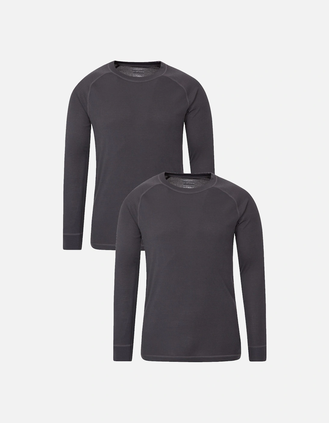 Mens Mountain Warehouse Mens Talus Base Layer Top (Pack of 2) - Grey - Size: 3XL