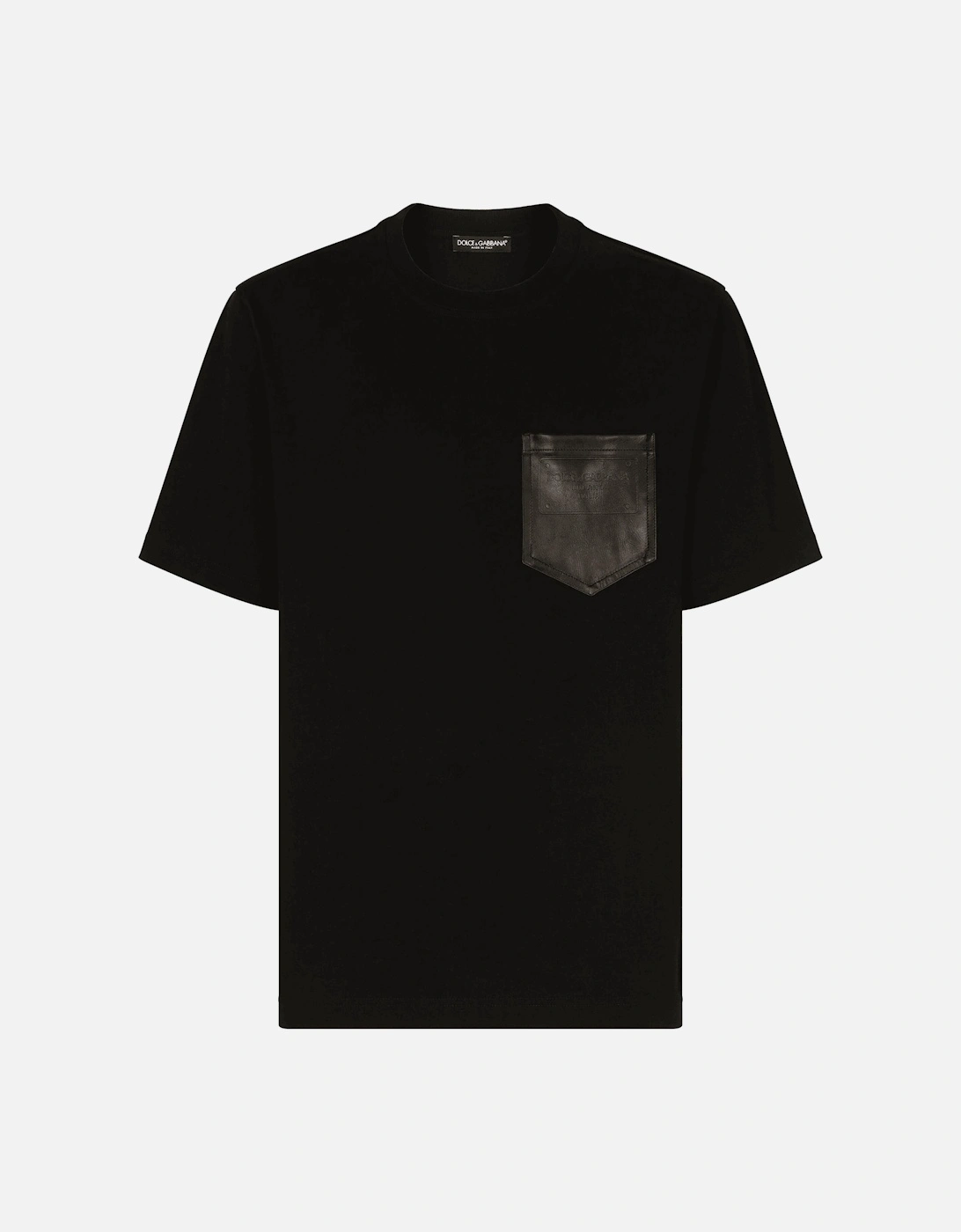 Leather Pocket T-Shirt Black, 3 of 2