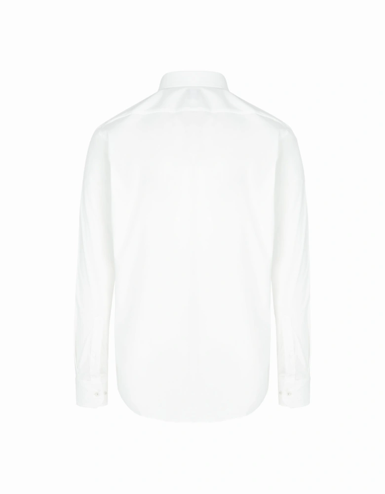 H Joe Kent Stretch Cotton Shirt White