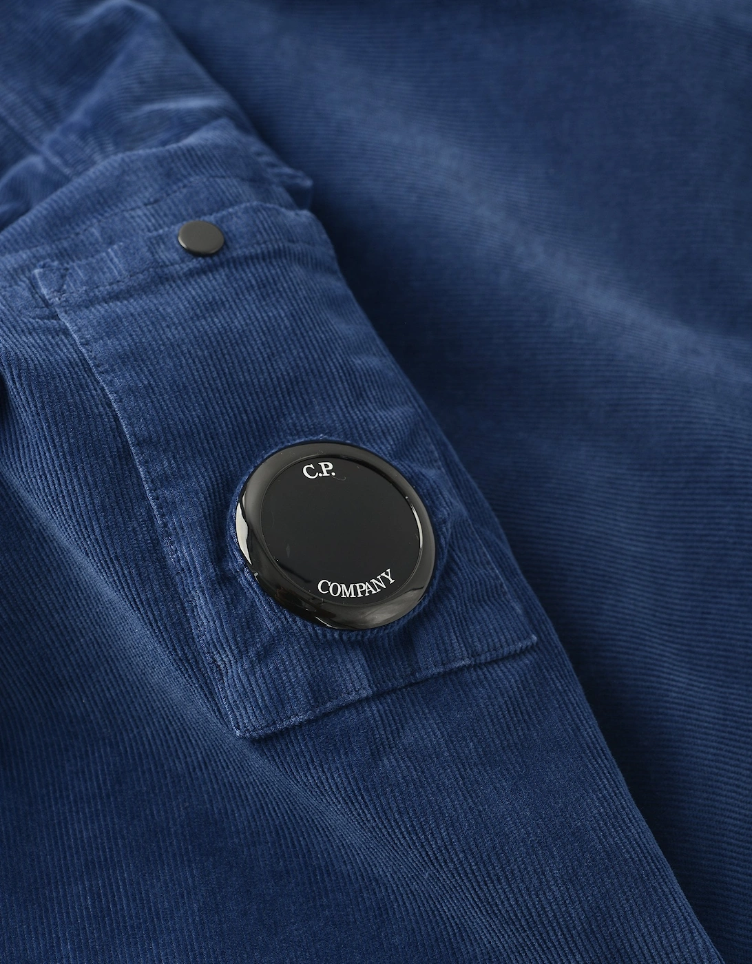 Corduroy Buttoned Utility Overshirt Blue