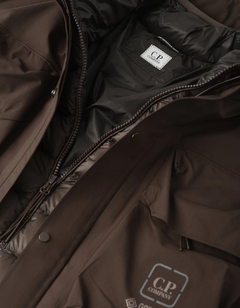 Metropolis Series Gore-Tex 3L Infinium Hooded Jacket Brown