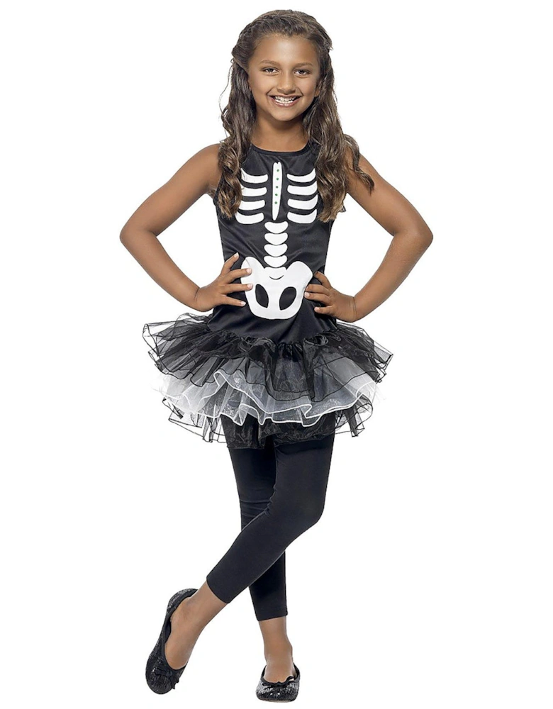 Girls Skeleton Tutu - Child Costume