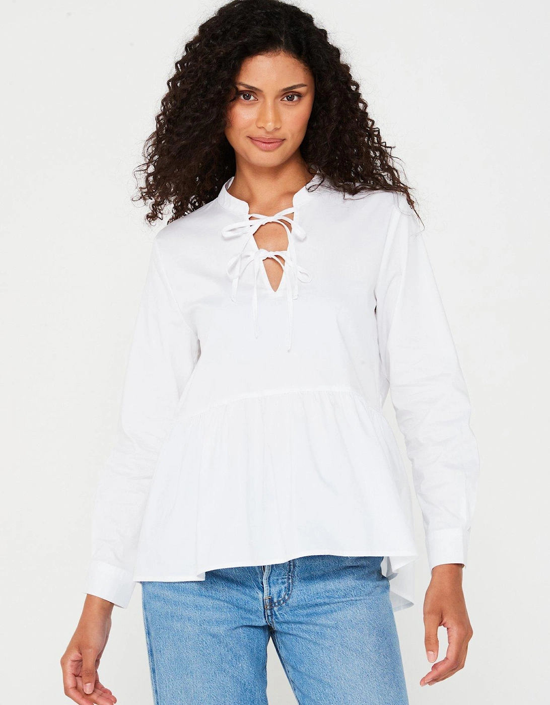 Bow Detail Blouse - White, 6 of 5