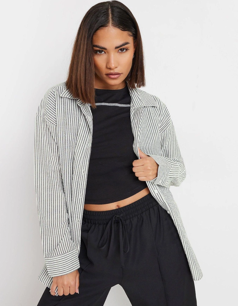 Petite Stripe Shirt - Grey