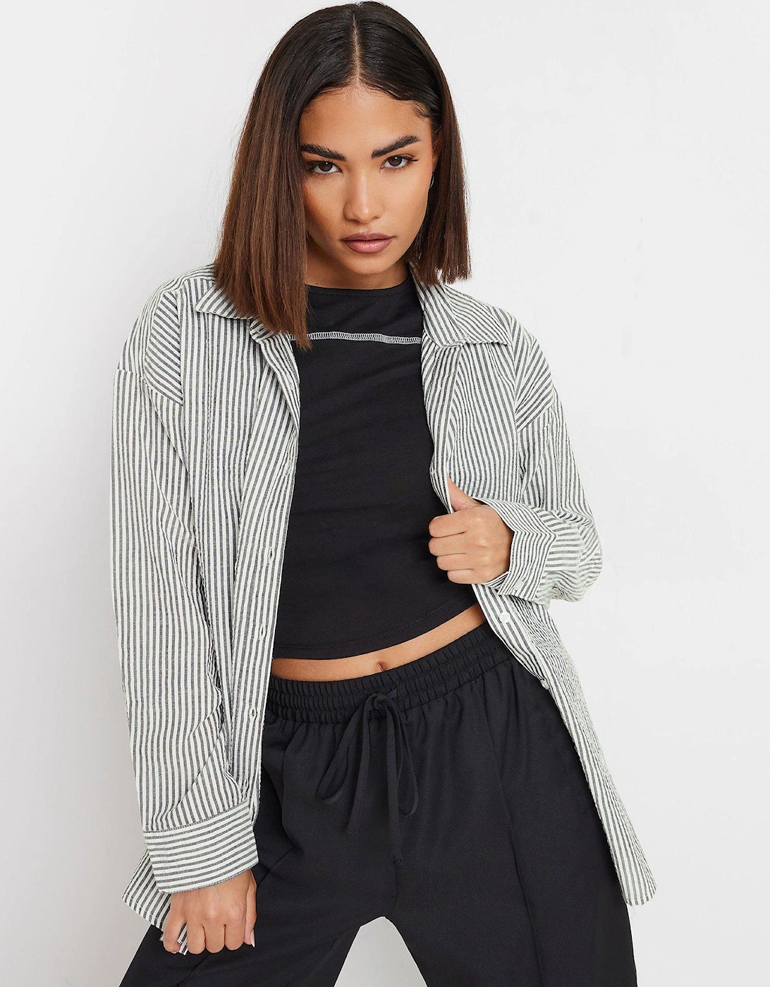 Petite Stripe Shirt - Grey, 2 of 1