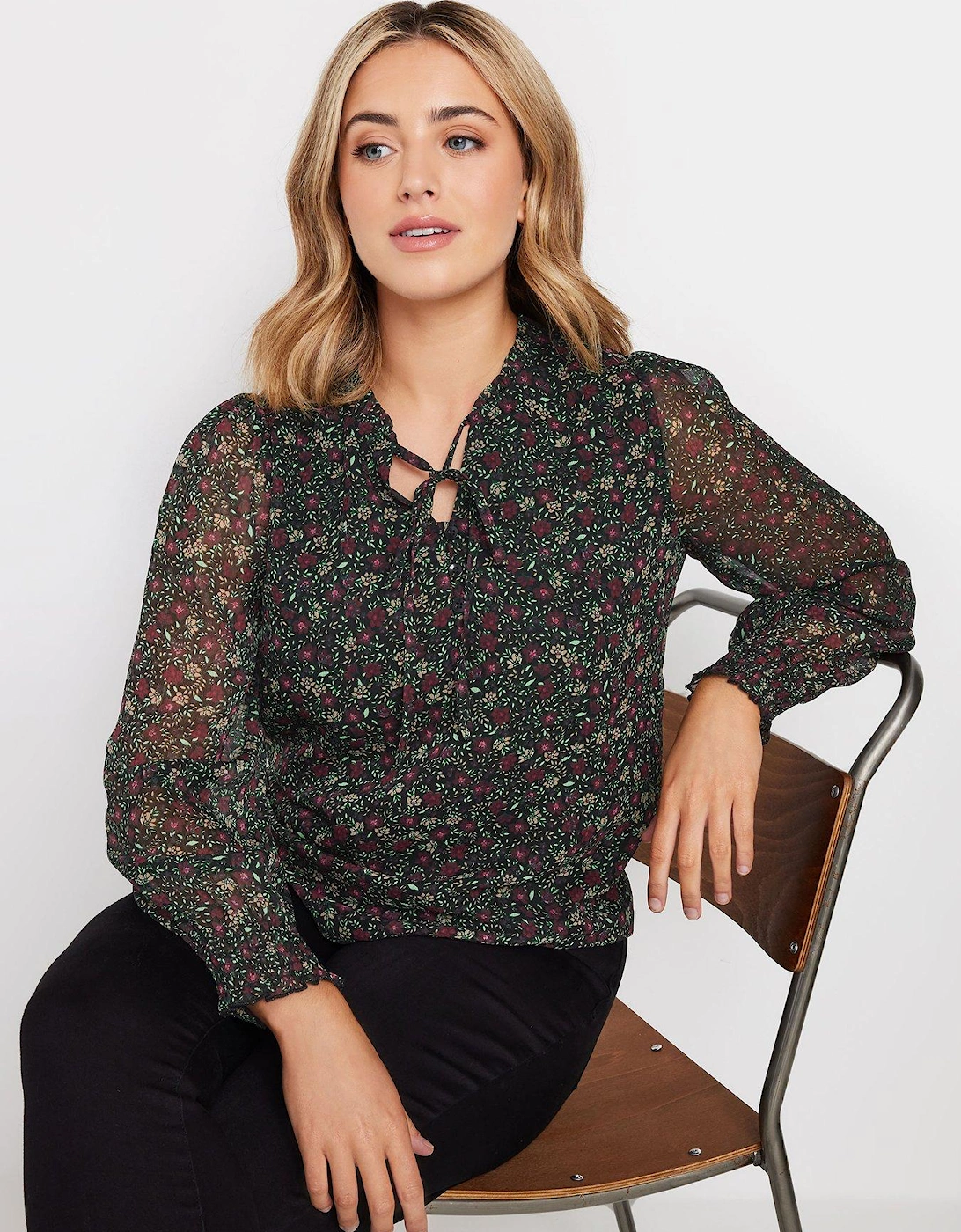 Floral Print Long Sleeve Blouse, 2 of 1