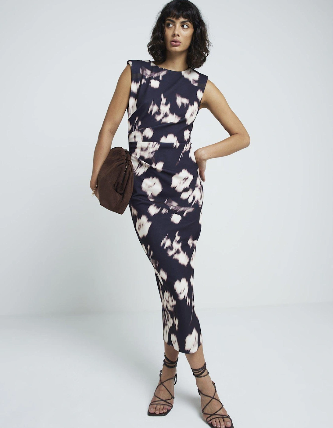 Blur Floral Shift Midi Dress, 2 of 1