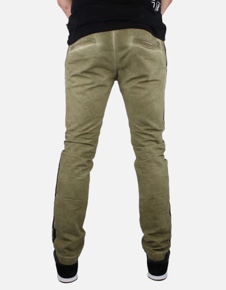 Chi Tight 0825K Mens Denim Jeans Slim Fit Faded Casual Beige Pant Trouser