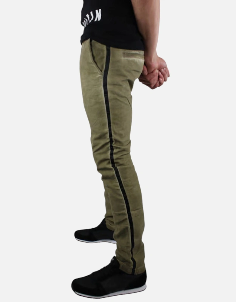 Chi Tight 0825K Mens Denim Jeans Slim Fit Faded Casual Beige Pant Trouser