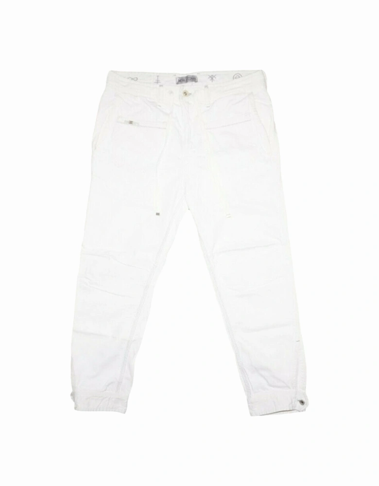 ED RAKEE Mens Denim Jeans Straight Leg Casual Regular Cotton Pants White