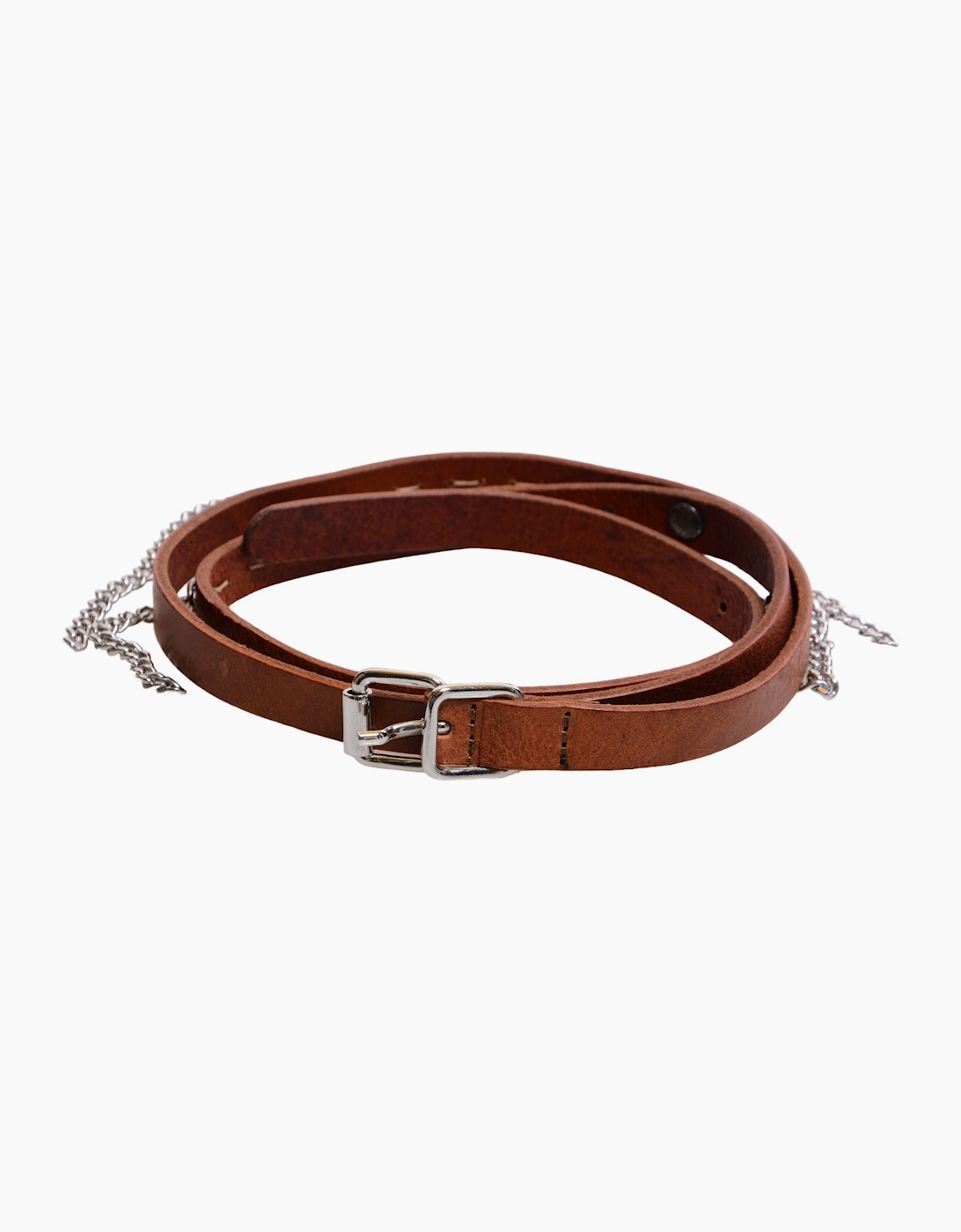 Women's DIESEL BTENA Womens Belts Genuine Cow Leather Vintage Ladies Thin Waist Belts - Brown - Size: 85 cm