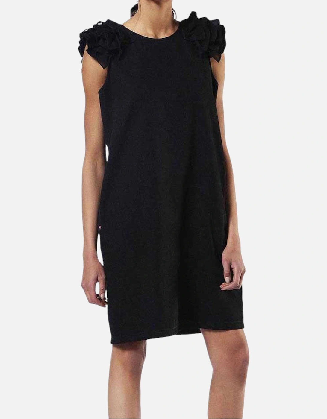 Women's DIESEL DE CARYS Womens Dress Round Neck Sleeveless Regular Fit Tops Office Work - Black - Size: 10/8