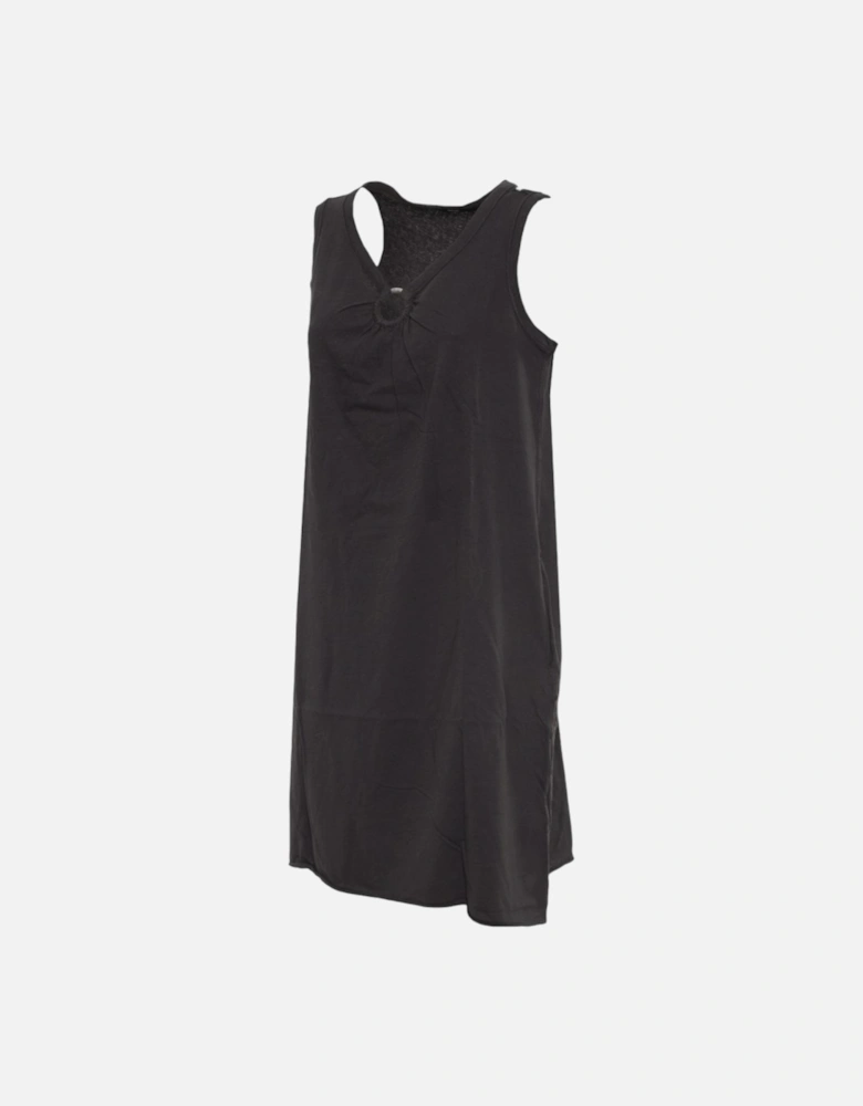 D ISBEL Womens Dress V Neck Long Dress Sleeveless