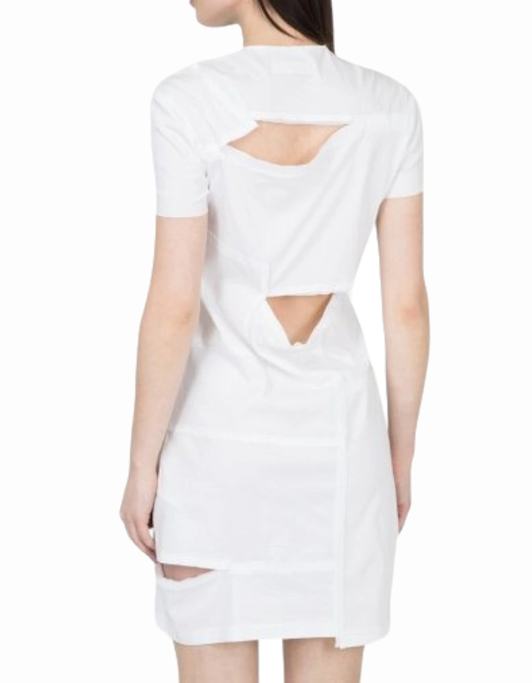 D MILIA Womens Dress Round Neck Patchwork Dress Regular Fit Casual Tops