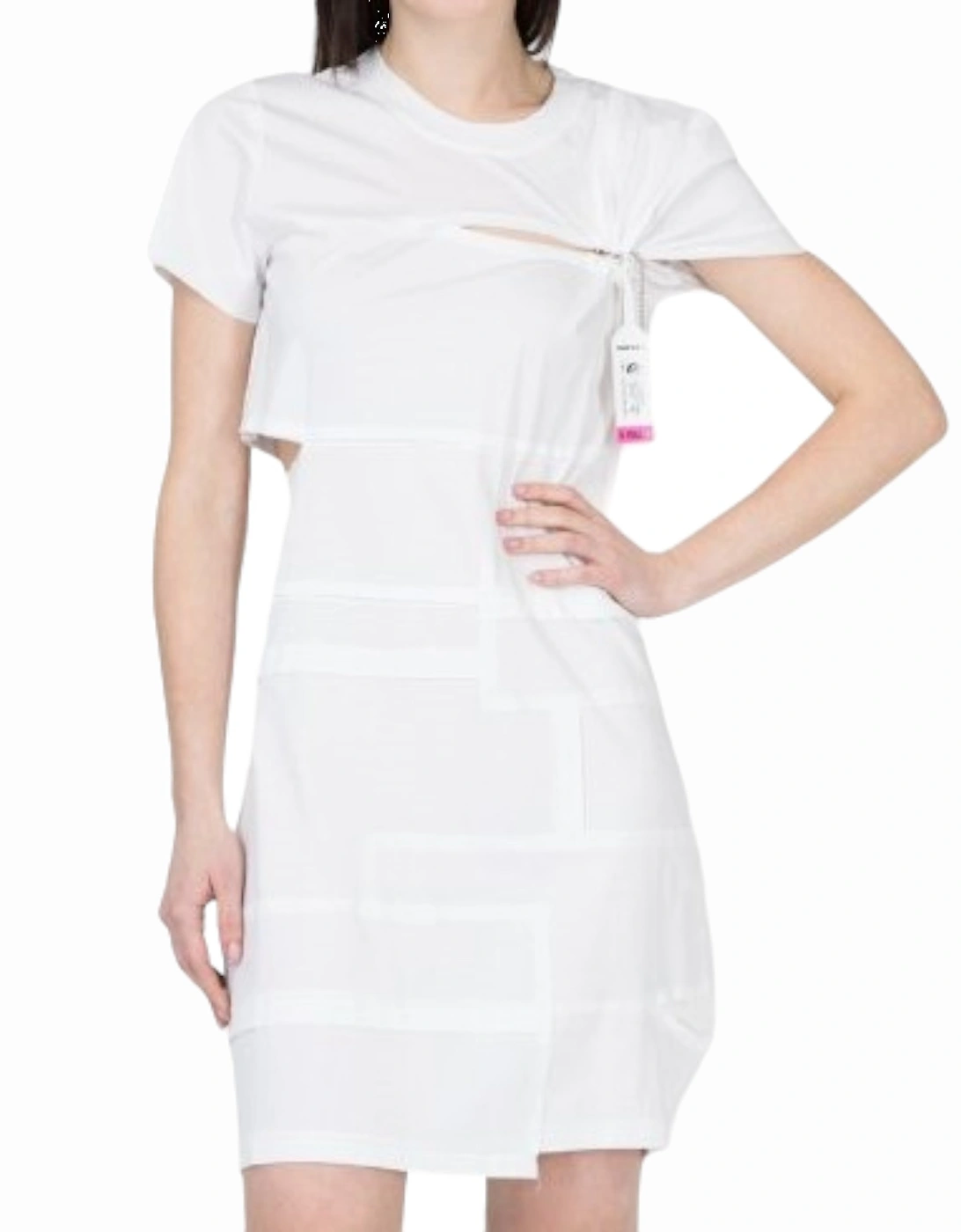 D MILIA Womens Dress Round Neck Patchwork Dress Regular Fit Casual Tops, 9 of 8