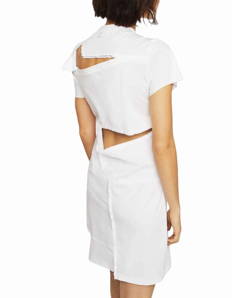 D MILIA Womens Dress Round Neck Patchwork Dress Regular Fit Casual Tops