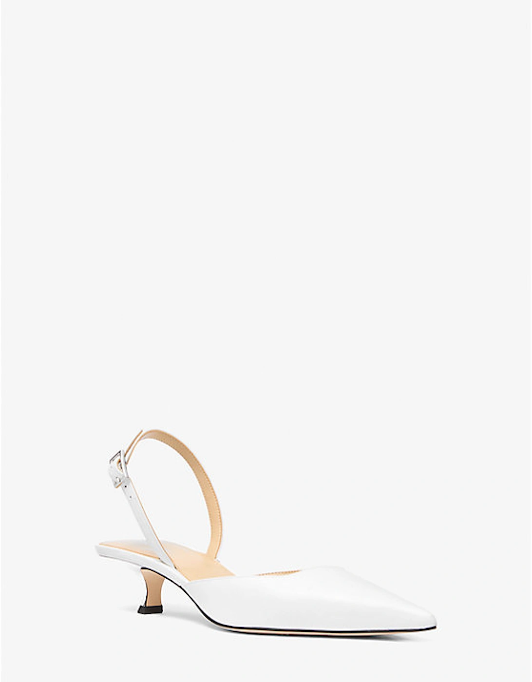 Luna Leather Slingback Kitten Pump, 4 of 3