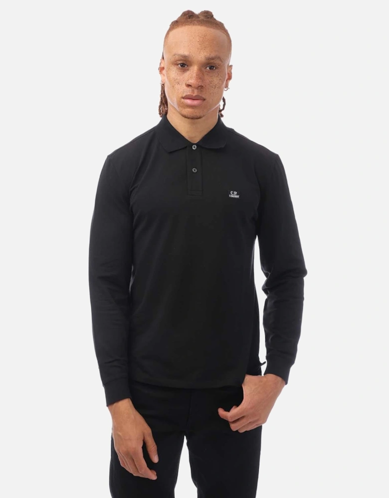 Stretch Piquet Long Sleeved Polo Shirt