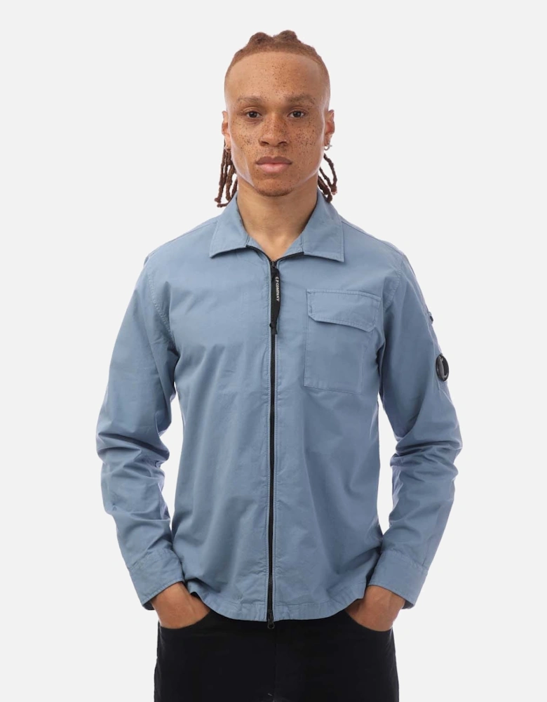 Organic Gabardine Zip Overshirt