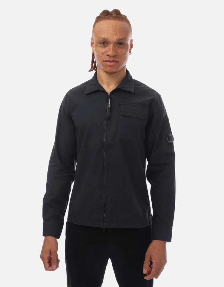 Organic Gabardine Zip Overshirt