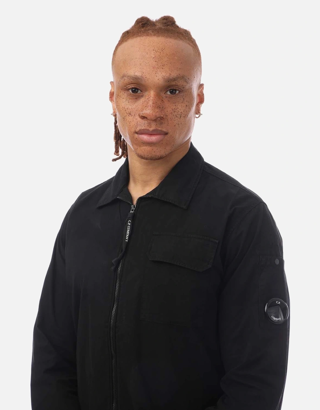 Organic Gabardine Zip Overshirt