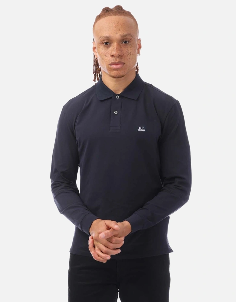 Stretch Piquet Long Sleeved Polo Shirt