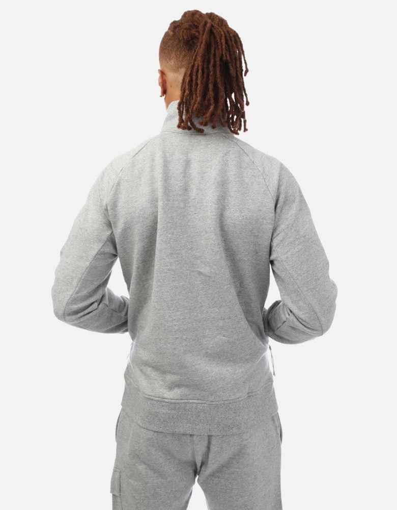 Diagonal Raised Half-Zip Fleece Sweatshirt