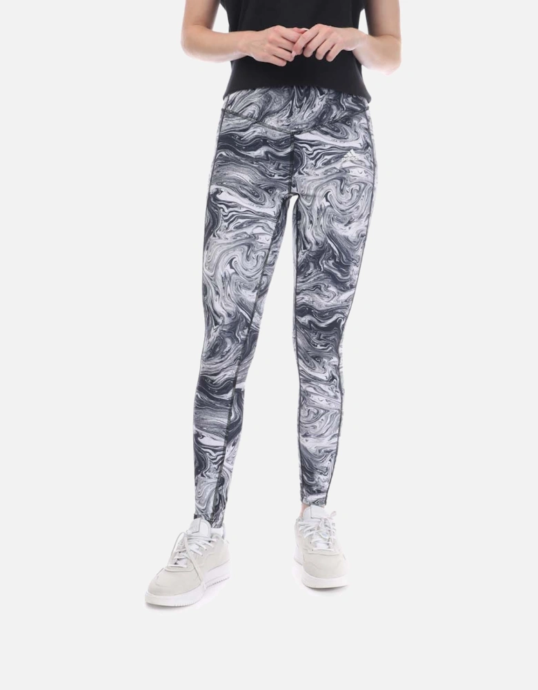 Hyperglam High-Rise Marble-Print Leggings