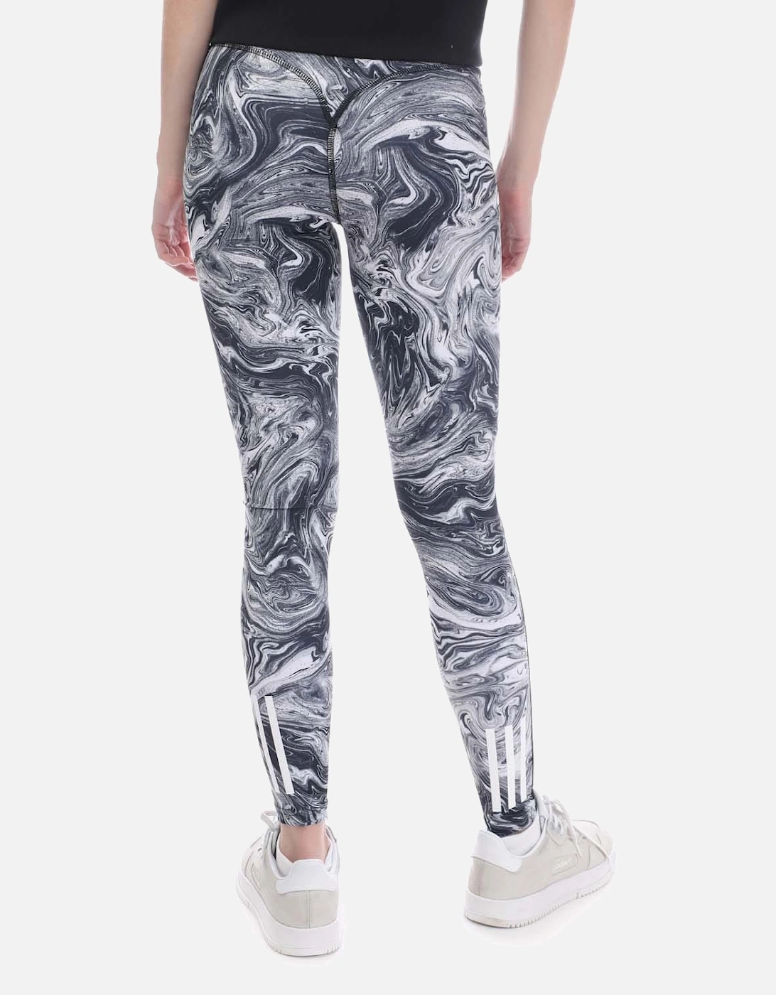 Hyperglam High-Rise Marble-Print Leggings