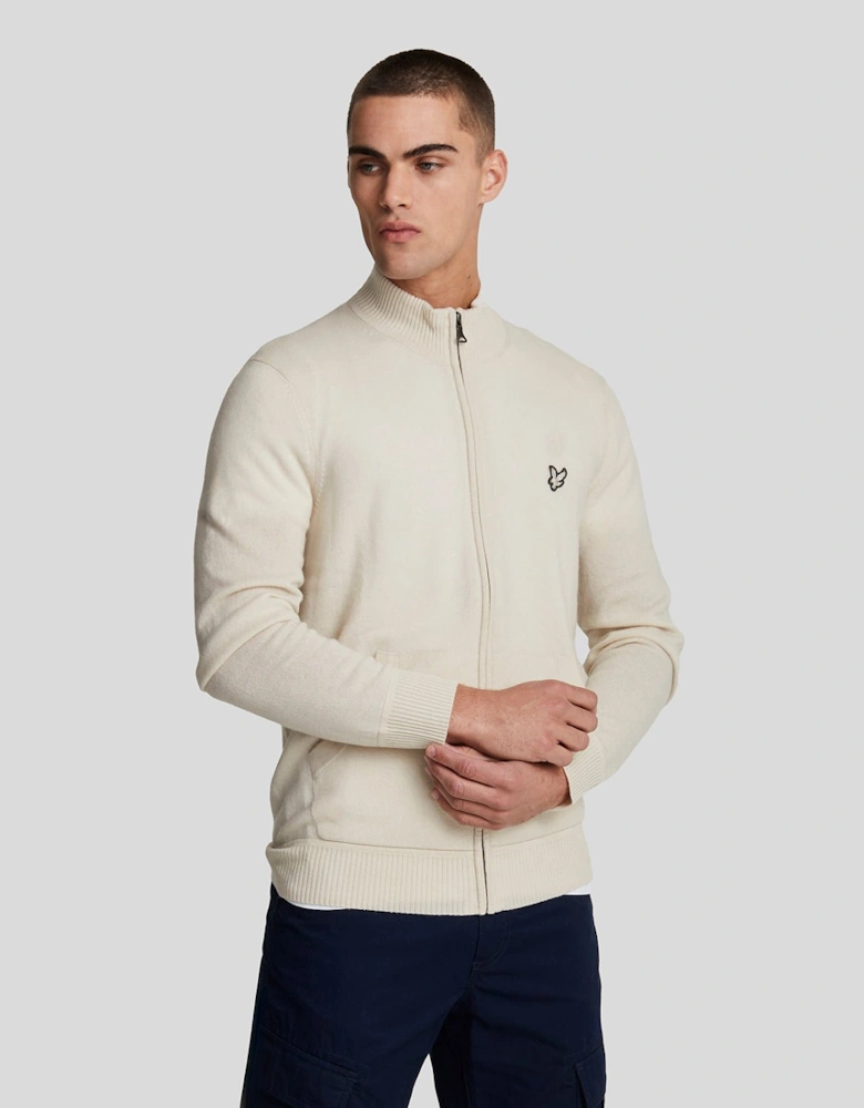 Cashmere Blend Zip Through Jumper