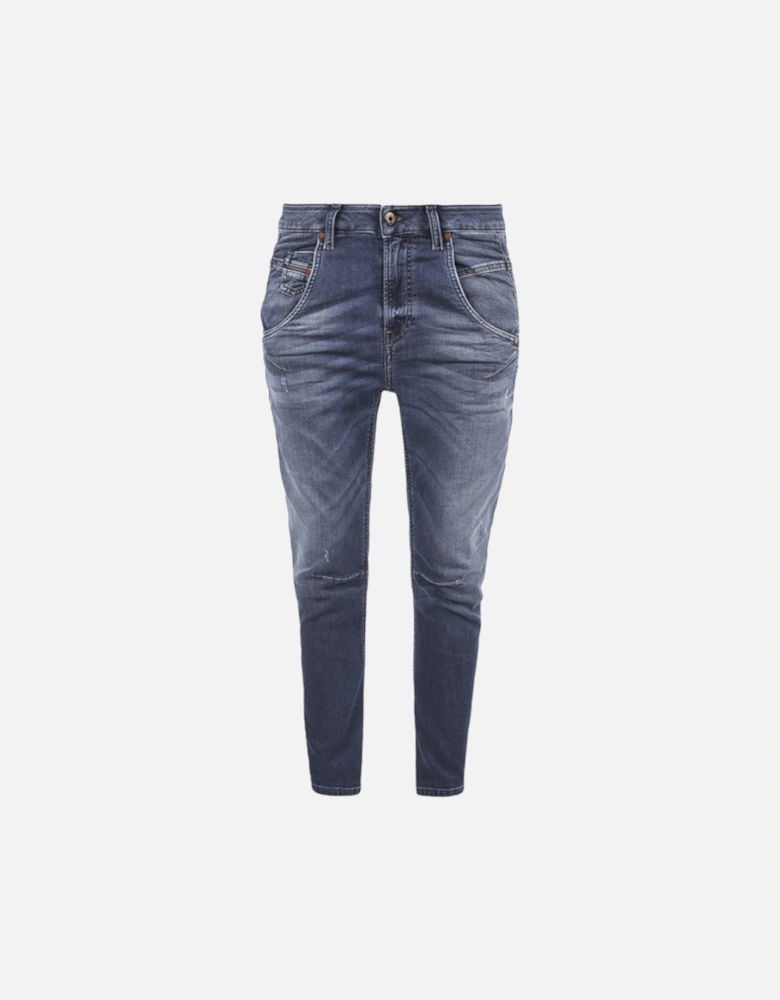 DIESEL FAYZA-NE 0670V Womens Denim Jeans Tapered Leg Stretch Sweat Jogg Pant NEW