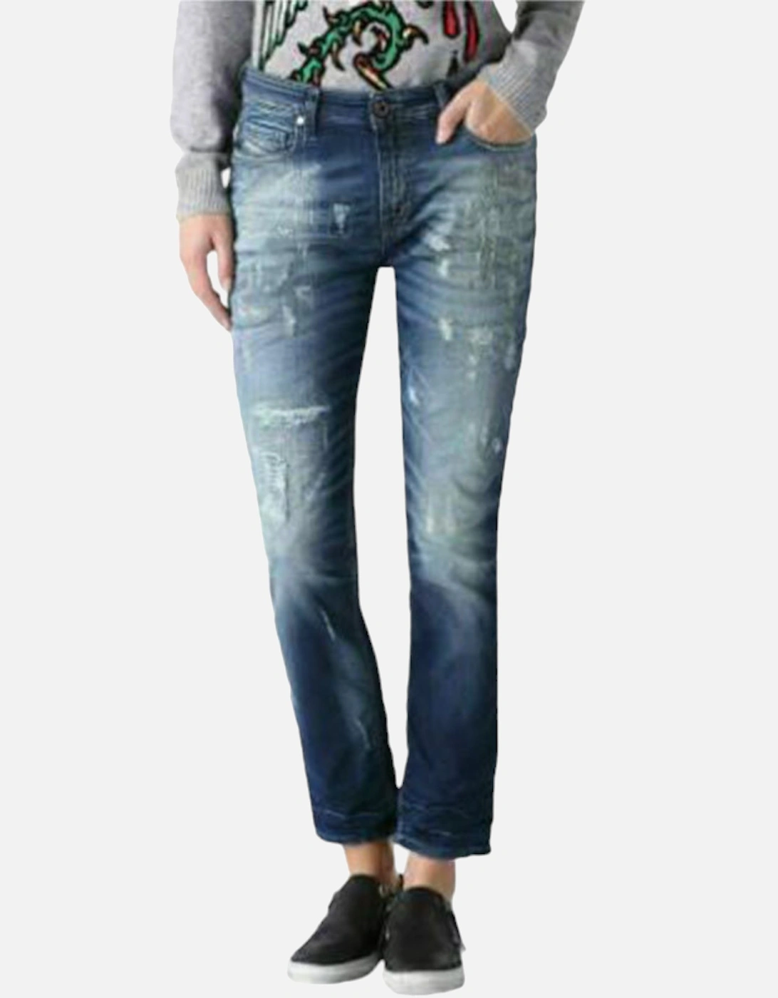 RIZZO NE 0670U Womens Denim Sweat Jogg, 8 of 7