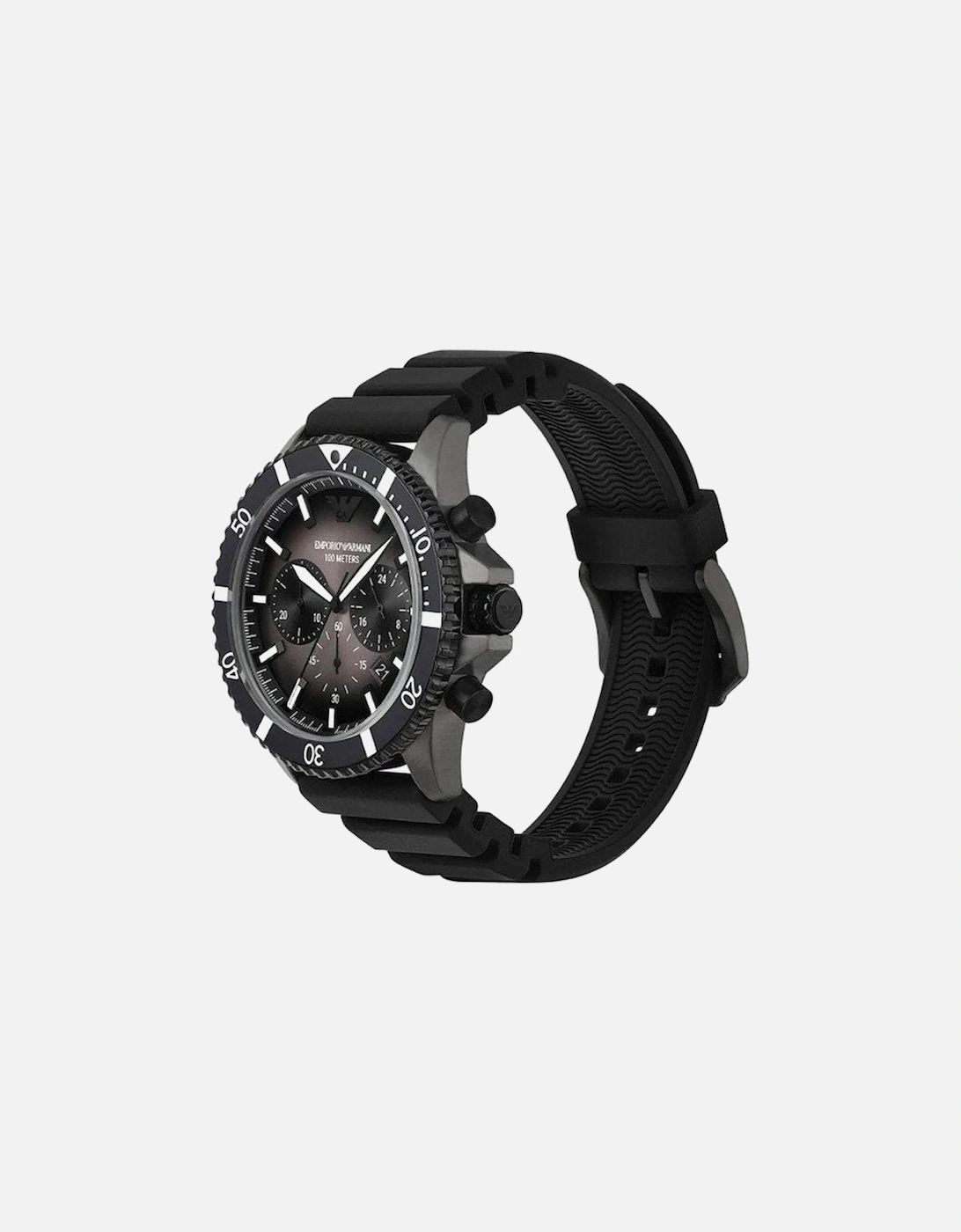 AR11515 Diver Black Silicone Chronograph Men’s Watch