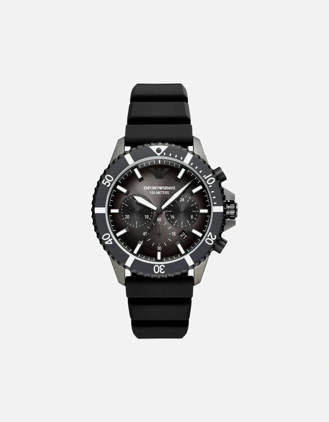 AR11515 Diver Black Silicone Chronograph Men’s Watch, 6 of 5