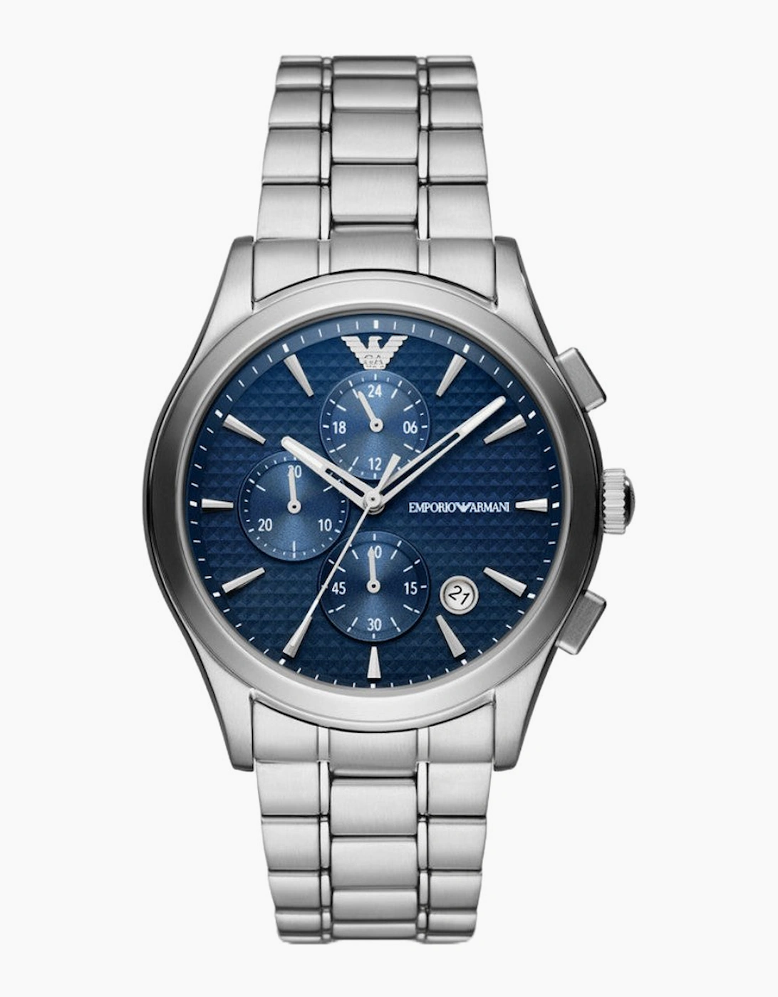 Emporio Armani Men's Emporio Armani AR11528 Chronograph Blue Dial Men’s Watch - Silver