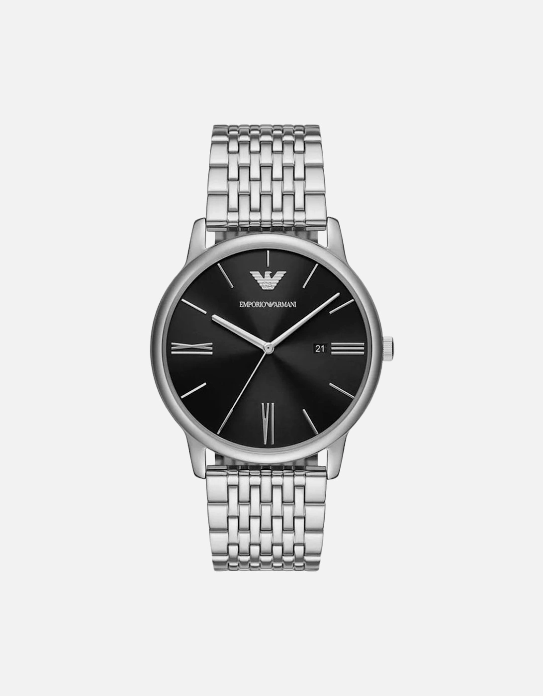 Emporio Armani Men's Emporio Armani AR11600 Minimalist Three-Hand Date Men’s Watch - Silver