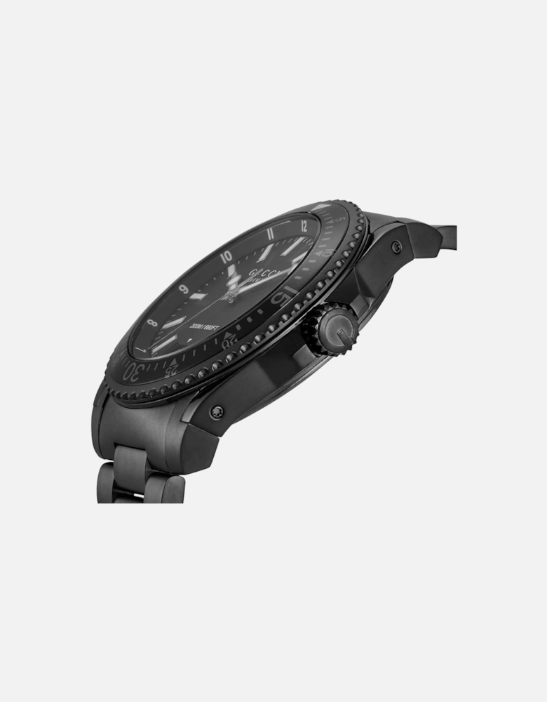 YA136205 Black Dial Stainless Steel Men's Watch