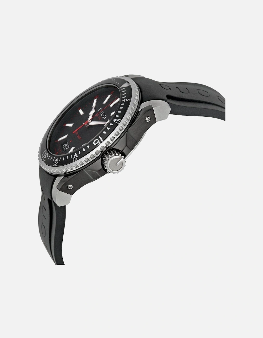 YA136303 Dive Black Dial Silicone Band Men's Watch