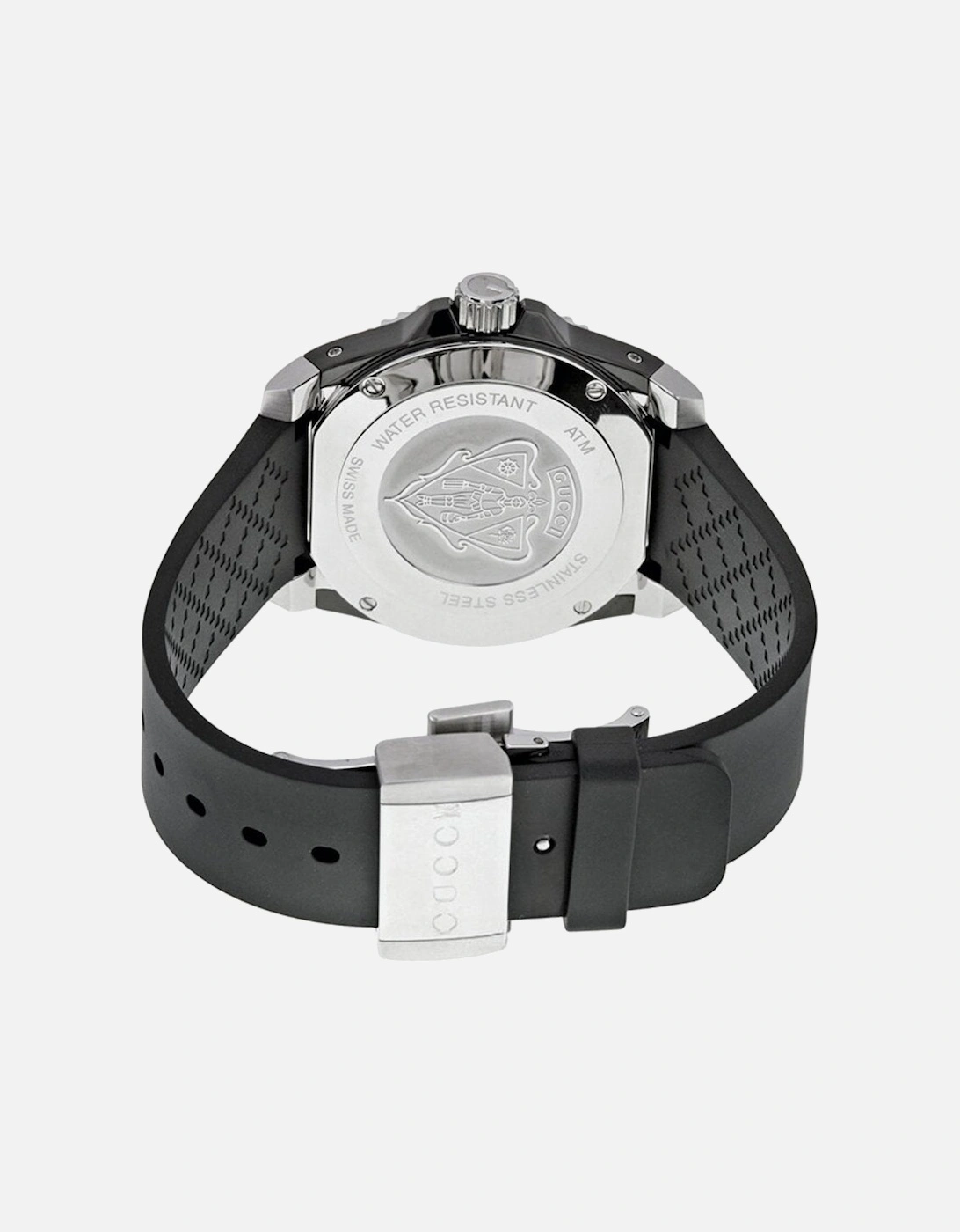 YA136303 Dive Black Dial Silicone Band Men's Watch