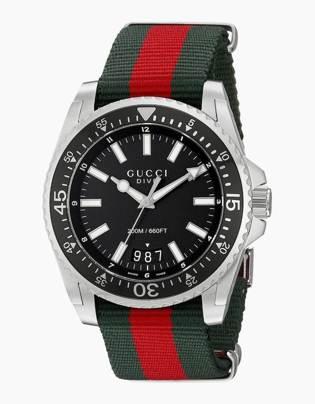 Men's Gucci YA136206 Black Dial Dive Men's Watch