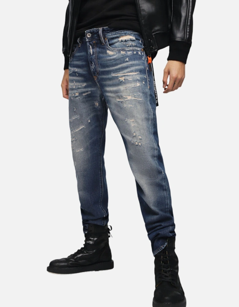 BUSTER 088AQ Mens Jeans Denim Regular Slim Tapered Fit Casual Pants