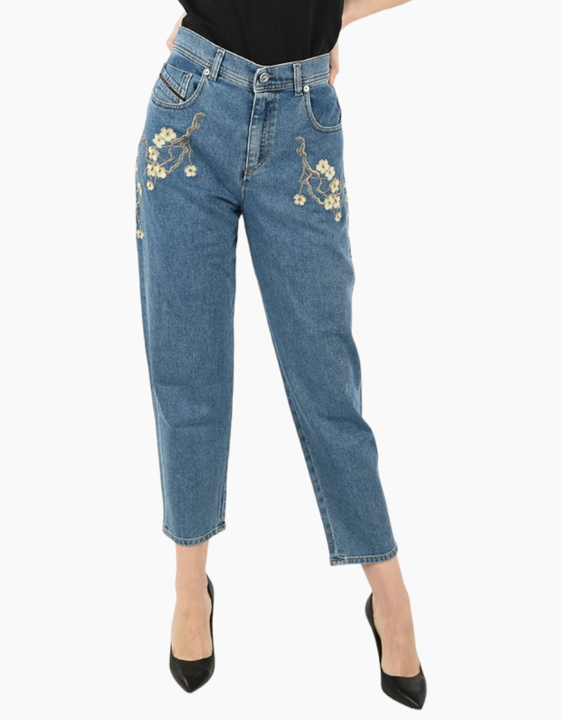 Women's DIESEL BLACK GOLD BG8YQ Womens Jeans Boyfriend Fit - Blue - Size: 10/26in