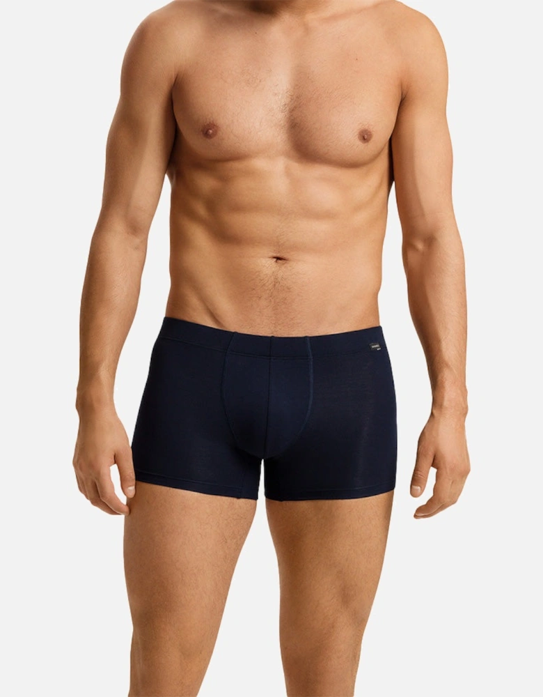 2-Pack Covered Waistband Cotton Essentials Boxer Trunks, Windy Blue / Deep Navy