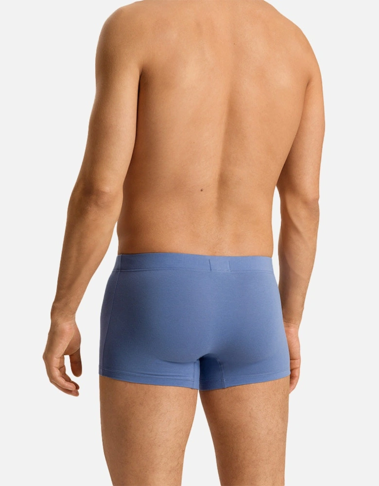 2-Pack Covered Waistband Cotton Essentials Boxer Trunks, Windy Blue / Deep Navy