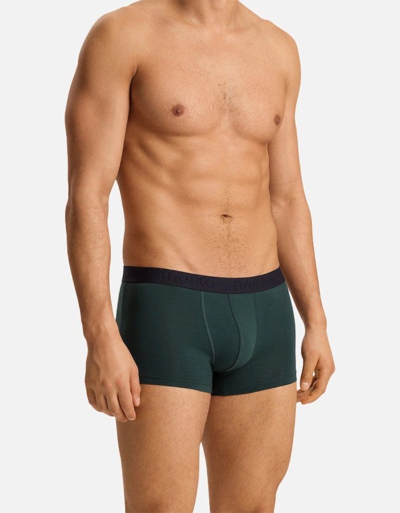 2-Pack Cotton Essentials Boxer Trunks, Laurel/Black