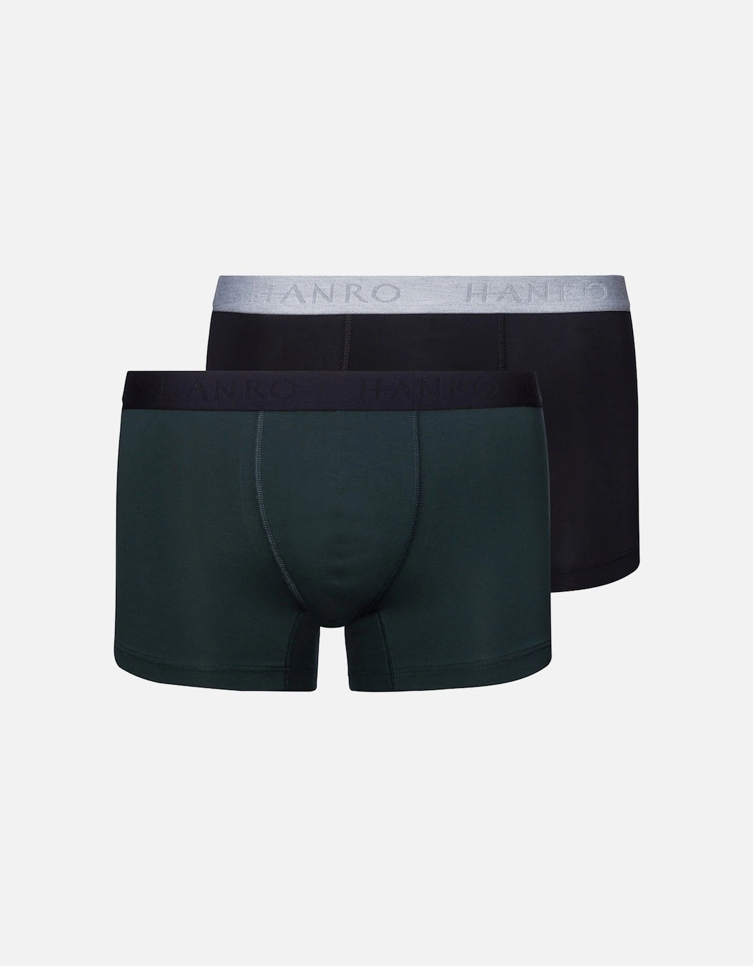 2-Pack Cotton Essentials Boxer Trunks, Laurel/Black, 15 of 14