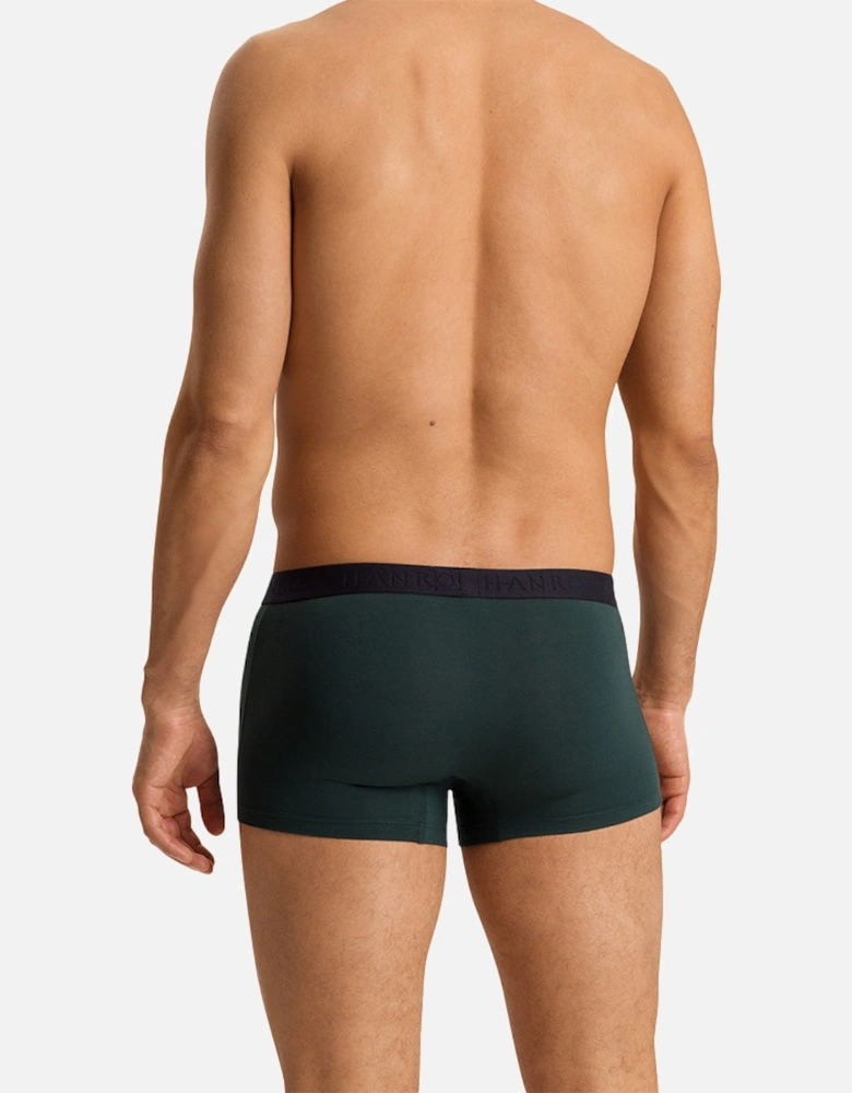 2-Pack Cotton Essentials Boxer Trunks, Laurel/Black